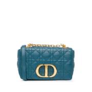 Pre-owned Leather crossbody-bags Dior Vintage , Blue , Dames