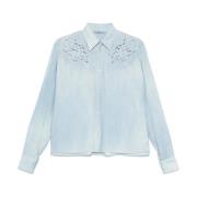 Elegante Damesoverhemd Ermanno Scervino , Blue , Dames