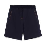 Blauwe Shorts voor Mannen Brunello Cucinelli , Blue , Heren