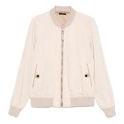 Lyocell Bomberjack met ritssluiting Tom Ford , Beige , Heren