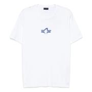 Katoenen T-shirt in Blauw Paul & Shark , White , Heren