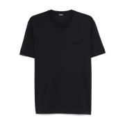 Blauwe Crew Neck T-shirts en Polos Ermenegildo Zegna , Blue , Heren