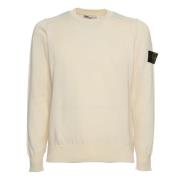 Klassieke Crew Neck Sweater in room Stone Island , Beige , Heren