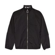 Zwarte jas met ritssluiting en elastische details JW Anderson , Black ...