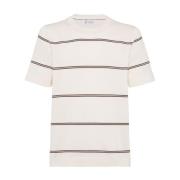 Witte T-shirts en Polos Brunello Cucinelli , White , Heren