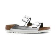 Zilveren Flat Sliders Birkenstock , Gray , Dames