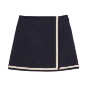 Blauwe Wollen Rok Msgm , Blue , Dames