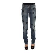 Elegante Bootcut Jeans in Blauwe Wassing John Galliano , Blue , Dames