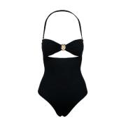 Badpak met vierkante halslijn Moschino , Black , Dames