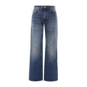 Wide Leg Denim Jeans Haikure , Blue , Dames