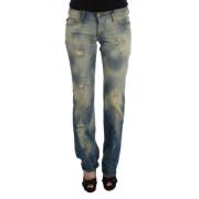 Elegante Slim Bootcut Jeans in Blauw Roberto Cavalli , Blue , Dames