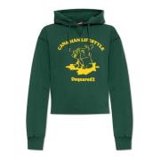 Sweatshirt met logo Dsquared2 , Green , Dames