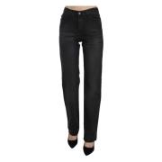 Stijlvolle Zwarte Hoge Taille Denim Just Cavalli , Black , Dames