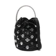 Zwarte en Zilveren Handtas Paco Rabanne , Black , Dames