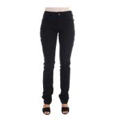 Chique Zwarte Regular Fit Denim Jeans John Galliano , Black , Dames