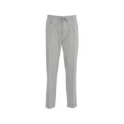 Grijze Chino Broek met Trekkoord Tailleband Paolo Pecora , Gray , Here...