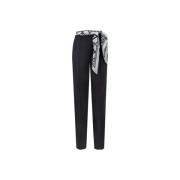 Hoge Taille Uitlopende Ritsbroek Elisabetta Franchi , Black , Dames