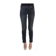 Blauwe Slim Fit Italiaanse Jeans Ermanno Scervino , Blue , Dames