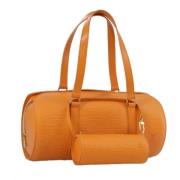 Pre-owned Leather handbags Louis Vuitton Vintage , Orange , Dames