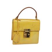 Pre-owned Leather handbags Louis Vuitton Vintage , Yellow , Dames