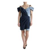 Blauwe tweedelige elegante kokerjurk Dolce & Gabbana , Blue , Dames