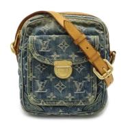 Pre-owned Canvas shoulder-bags Louis Vuitton Vintage , Blue , Dames