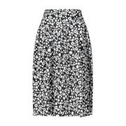 Bloemen A-Lijn Midi Rok Marni , Black , Dames