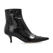 Leren enkellaarzen Maison Margiela , Black , Dames