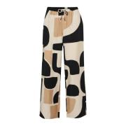 Neutral Soft Blocks Wijde Pijp Broek InWear , Multicolor , Dames