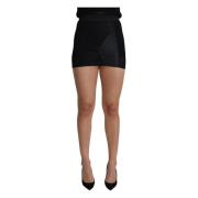 Zwarte Korte Kanten Stretchrok Dolce & Gabbana , Black , Dames