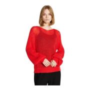 Omkeerbare Gebreide Trui in Mars Rood RUE de Femme , Red , Dames