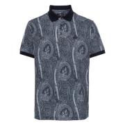 Roma Polo Shirt Etro , Blue , Heren