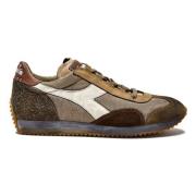 Beige Cubaanse Stijl Equipe Dirty Schoenen Diadora , Brown , Heren