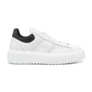 Witte Sneakers met Geperforeerd H-logo Hogan , White , Heren