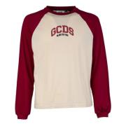 Logo Lange Mouwen T-shirt Gcds , Beige , Heren