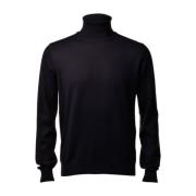 Cyclist Turtleneck Knitwear Gran Sasso , Blue , Heren