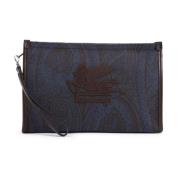 Blauwe Clutch Tas Ss25 Etro , Blue , Heren