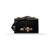 Leren schoudertas voor dames met magnetische knoop Alexander McQueen ,...