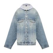 Denim jack met capuchon Balenciaga , Blue , Heren