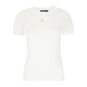 Casual Katoenen T-Shirt voor Mannen Dolce & Gabbana , White , Dames