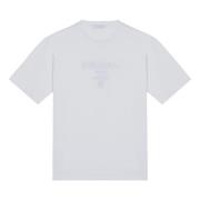 Korte mouw ronde hals T-shirt Prada , White , Heren