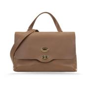 Leren schoudertas voor dames Girello Zanellato , Brown , Dames