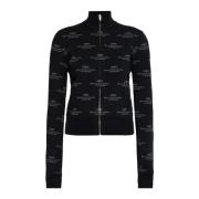 Cardigan met logo Balenciaga , Black , Dames