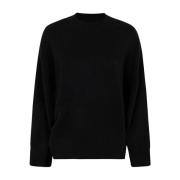 Zwarte Sweater Elegant Crew Neck The Attico , Black , Dames