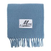 Sjaal met logopatch Marni , Blue , Dames