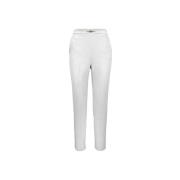 Gouden Metalen Detail Rits Haak Broek Elisabetta Franchi , White , Dam...