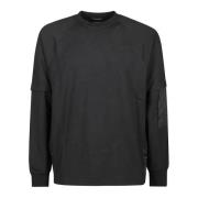 Crew Neck Sweatshirts voor Heren C.p. Company , Black , Heren