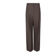 Bruine Broek Elegante Stijl Brunello Cucinelli , Brown , Dames