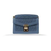 Schoudertas met drukknoopsluiting Miu Miu , Blue , Dames