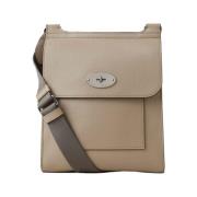 Klassieke Unisex Tas met Verstelbare Leren Band Mulberry , Beige , Dam...